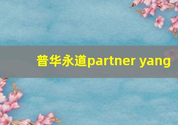 普华永道partner yang